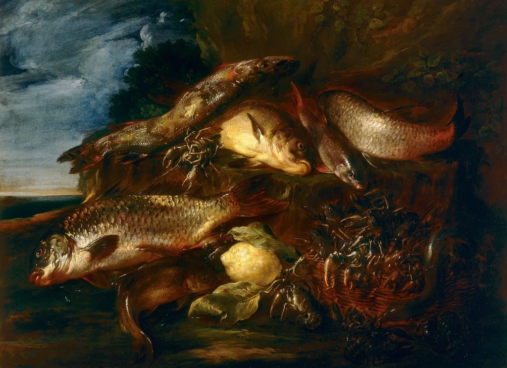 Natura morta con pesce - Museo della natura morta, Poggio a Caiano, Firenze
